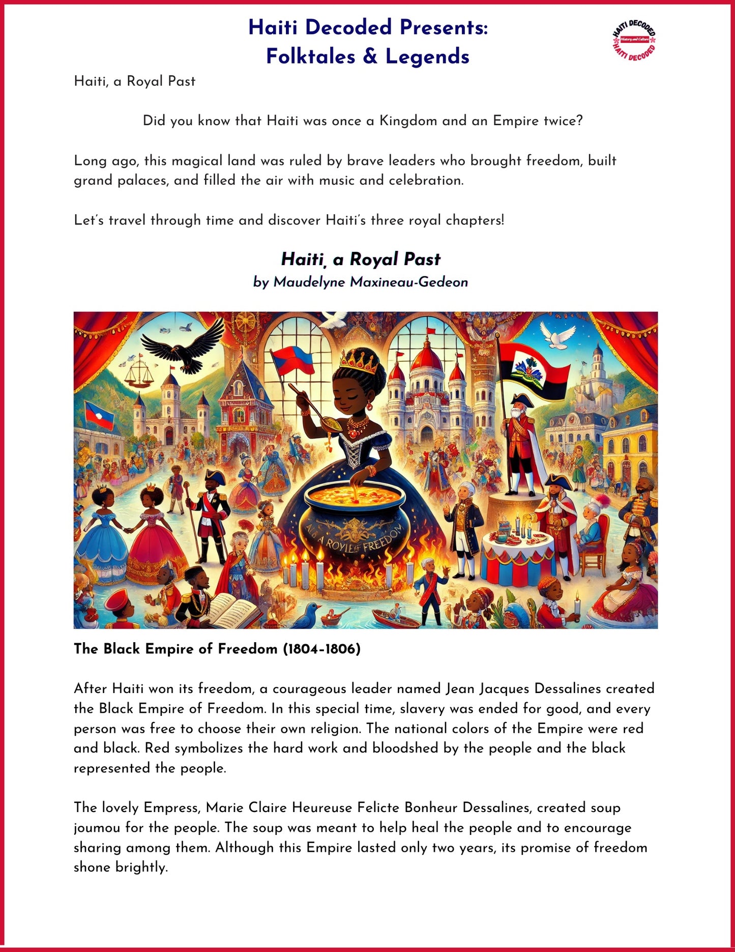 Folktales and Legends: Haiti, A Royal Past