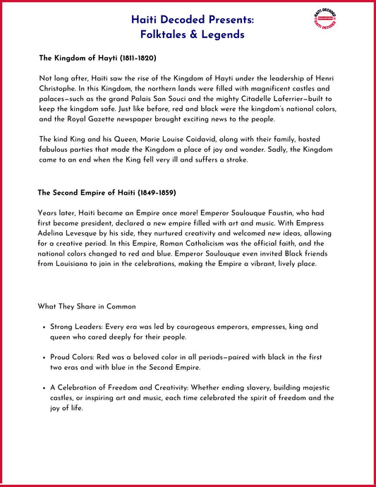 Folktales and Legends: Haiti, A Royal Past