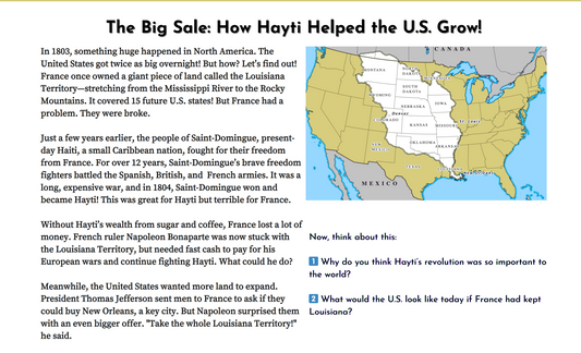 The Big Sale: How Hayti Helped the U.S. Grow