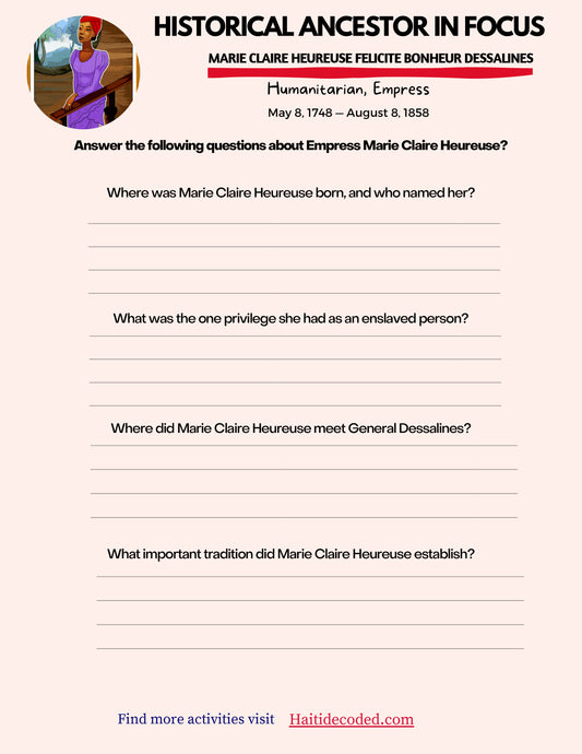 Historical Ancestor Focus Worksheet